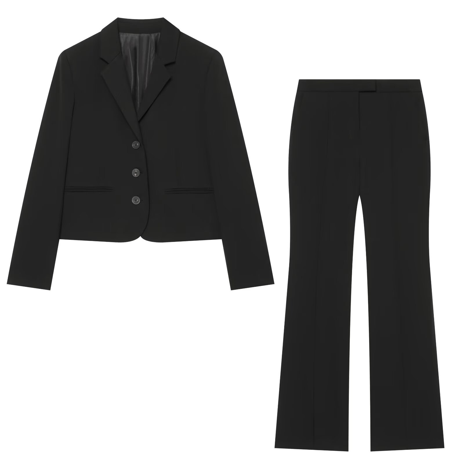 Men Formal Wear All Black - Kadın Resmi Siyah Takım Elbise 2