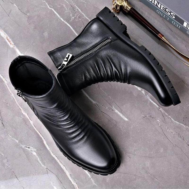 Men Formal Wear With Boots - Yüksek Kaliteli Erkek Yüksek Bilekli Botlar