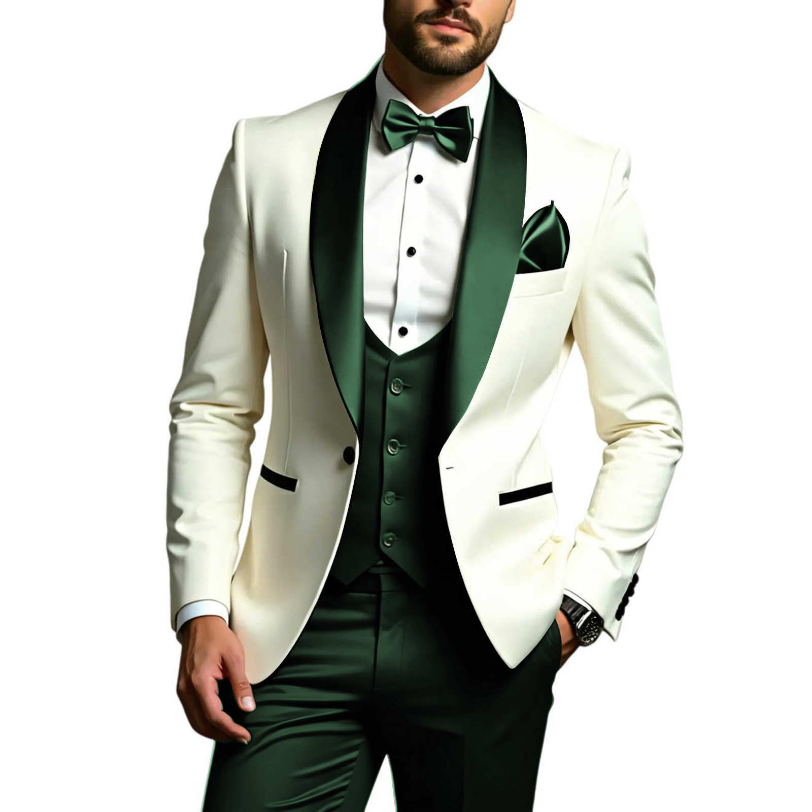 Men Formal Wear Modern - Erkekler İçin 3 Parçalı Slim Fit
