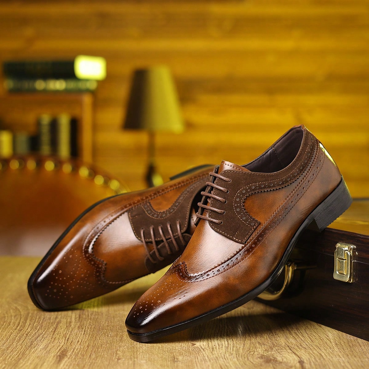 Erkekler için Kanat Uçlu Brogu - Formal Men Daily Wear Footwear incelemesi ve fiyatı