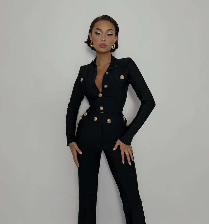 Yeni Sonbahar Tarzı Siyah Renk - Men Formal Wear All Black incelemesi ve fiyatı