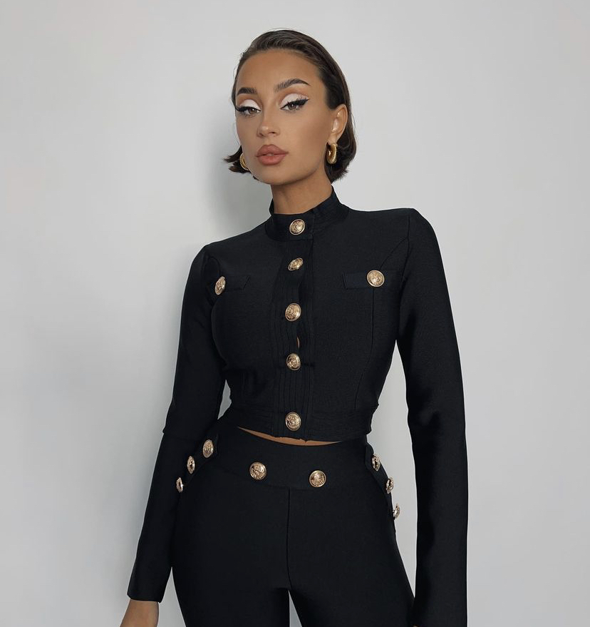 Yeni Sonbahar Tarzı Siyah Renk - Men Formal Wear All Black incelemesi ve fiyatı