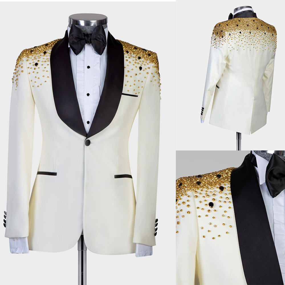 Erkek Lüks Kristal Boncuklu Ta - Men Formal Wear Modern incelemesi ve fiyatı