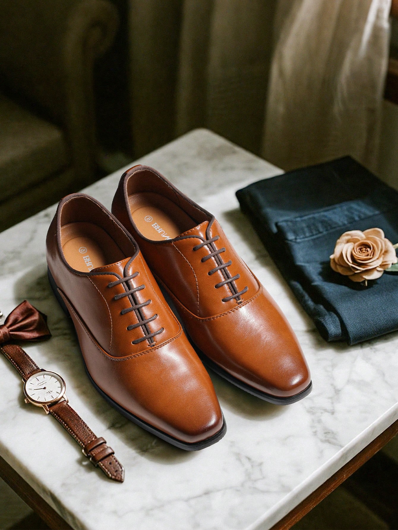 Erkekler için Kahverengi Oxfor - Formal Men Daily Wear Footwear incelemesi ve fiyatı